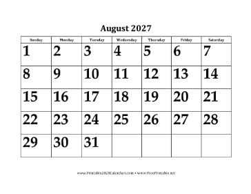 2027-2028 Large Academic Calendar Calendar