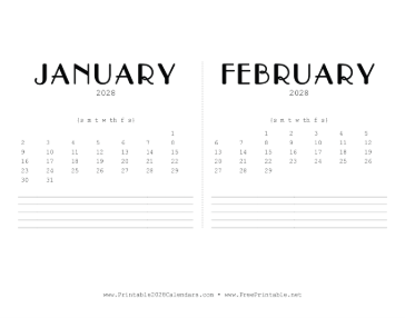 2028 CD Case Calendar Calendar