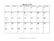 March 2028 Calendar
