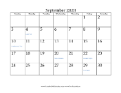 September 2028 Calendar