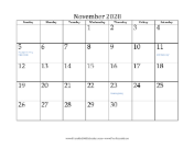 November 2028 Calendar