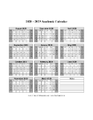 2028-2029 Academic Calendar calendar