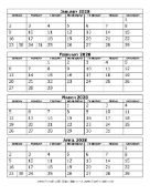 2028 Calendar Four Months Per Page calendar