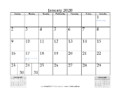 2028 Mini Month Calendar