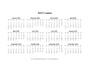 2028 Calendar on one page (horizontal)