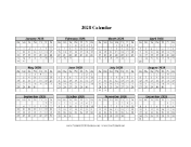 2028 Calendar One Page Horizontal Grid calendar