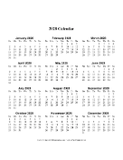 2028 Calendar One Page Large Vertical calendar