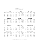 2028 Calendar One Page Vertical calendar