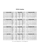 2028 Calendar One Page Vertical Grid Descending Monday Start calendar