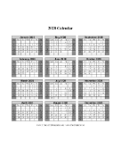 2028 Calendar One Page Vertical Grid Descending Shaded Weekends calendar