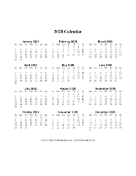 2028 Calendar One Page Vertical Holidays in Red calendar