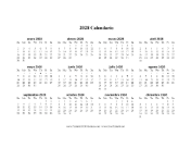 2028 Calendario en Una Pagina Horizontal calendar