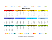 2028 Colorful Calendar calendar