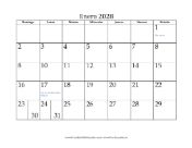 2028 en Espanol calendar